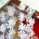 Set Of 6PCS Snowflake Ornaments Christmas Round Windows Door Xmas Tree Decor White