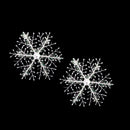 Set Of 6PCS Snowflake Ornaments Christmas Round Windows Door Xmas Tree Decor White
