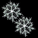 Set Of 6PCS Snowflake Ornaments Christmas Round Windows Door Xmas Tree Decor White