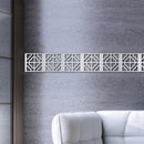 Set Of Mirror Decals With Adhesive Tape For Dining Room Bedroom Freezer Wardrobe Silver