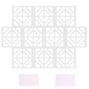 Set Of Mirror Decals With Adhesive Tape For Dining Room Bedroom Freezer Wardrobe Silver
