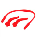 Kids Children Outdoor Sports Sunglasses Glasses Soft Silicone Band Strap + Pack of 2PCS Anti Slip Ear Hooks Holder Red
