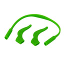 Kids Children Outdoor Sports Sunglasses Glasses Soft Silicone Band Strap + Pack of 2PCS Anti Slip Ear Hooks Holder Green