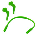 Kids Children Outdoor Sports Sunglasses Glasses Soft Silicone Band Strap + Pack of 2PCS Anti Slip Ear Hooks Holder Green
