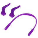 Kids Children Outdoor Sports Sunglasses Glasses Soft Silicone Band Strap + Pack of 2PCS Anti Slip Ear Hooks Holder Purple