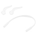 Kids Children Outdoor Sports Sunglasses Glasses Soft Silicone Band Strap + Pack of 2PCS Anti Slip Ear Hooks Holder White