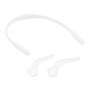 Kids Children Outdoor Sports Sunglasses Glasses Soft Silicone Band Strap + Pack of 2PCS Anti Slip Ear Hooks Holder White