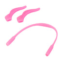 Kids Children Outdoor Sports Sunglasses Glasses Soft Silicone Band Strap + Pack of 2PCS Anti Slip Ear Hooks Holder Pink