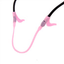 Kids Children Outdoor Sports Sunglasses Glasses Soft Silicone Band Strap + Pack of 2PCS Anti Slip Ear Hooks Holder Pink