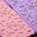 Waterproof Hollow Out Bling Pearl Case Cover Compatible FOR Iphone 6 Plus Purple