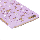 Waterproof Hollow Out Bling Pearl Case Cover Compatible FOR Iphone 6 Plus Purple
