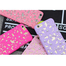 Waterproof Hollow Out Bling Pearl Case Cover Compatible FOR Iphone 6 Plus Purple