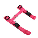 Set Of Nylon Breathable Comfortable Cat Large Adjustable I-Shaped Harness With Leash Pink