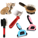 Double Sided Pet Brush Dog Cat Hair Grooming Shedding Cleaning Tool