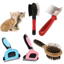 Double Sided Pet Brush Dog Cat Hair Grooming Shedding Cleaning Tool