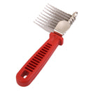 Handheld Pet Grooming Comb Brush Knot-Free with Steel Teeth for Dog Cat