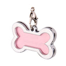 Pet Dog Cat ID Tag Diamond Shine Bone Shape Label Anti-lost