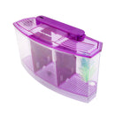 Acrylic LED Aquarium Fish Tank Isolation Box Hatchery Incubator Box Crystal Purple 28x10x15cm