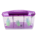 Acrylic LED Aquarium Fish Tank Isolation Box Hatchery Incubator Box Crystal Purple 28x10x15cm