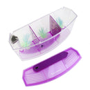 Acrylic LED Aquarium Fish Tank Isolation Box Hatchery Incubator Box Crystal Purple 28x10x15cm