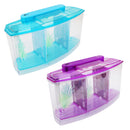 Acrylic LED Aquarium Fish Tank Isolation Box Hatchery Incubator Box Crystal Purple 28x10x15cm