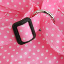 Set Of Lightweight Breathable Cotton Strawberry Round Dot Design Dog Harness Leash Rose Red M