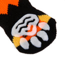 Pair Of 2PCS Puppy Dog Cat Non Slip Flexible Fashionable Socks Footwear L Black +Yellow