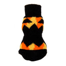 Pair Of 2PCS Puppy Dog Cat Non Slip Flexible Fashionable Socks Footwear L Black +Yellow