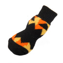 Pair Of 2PCS Puppy Dog Cat Non Slip Flexible Fashionable Socks Footwear L Black +Yellow