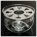 Heat-Resisting Teapot Warmer Base Clear Glass Round Shape Insulation TealighI7F6