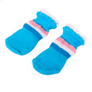 Pair Of 2PCS Puppy Dog Cat Non Slip Flexible Fashionable Socks Footwear L