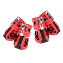 Set Of 4PCS Fashionable Adjustable Hook Loop Fasteners Anti-Slip PU Leather Leopard Pattern Shoes Boots Pet Supplies 2