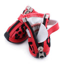 Set Of 4PCS Fashionable Adjustable Hook Loop Fasteners Anti-Slip PU Leather Leopard Pattern Shoes Boots Pet Supplies 4