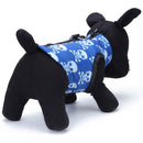 Pet Dog Skull Pattern Charms Cotton-Padded Vest Clothes Coat Apparel Outfit Pet Winter Clothing Supplies Size L Blue