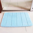 Rectangular Shaped Fluffy Non-Slip Mat Bathroom Bedroom Living Room Doorway Balcony Decor Blue