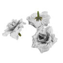 Artificial Silk Roses Wedding Party Restaurant Bar Decoration Flower Heads Pack of 50PCS Silver