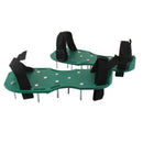 Green Garden Lawn Aerator Long Spike Spiked Shoes For Garden Lawn Care