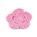 4cm Handmade Knitted Crochet Flowers Appliques for Card Making Scrapbooking Clothing Sewing Craft DIY Pack of 20PCS -Pink