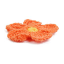 4cm Handmade Knitted Crochet Flowers Appliques for Card Making Scrapbooking Clothing Sewing Craft DIY Pack of 20PCS -Orange