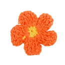 4cm Handmade Knitted Crochet Flowers Appliques for Card Making Scrapbooking Clothing Sewing Craft DIY Pack of 20PCS -Orange