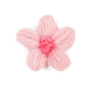 4.5cm Handmade Knitted Crochet Flowers Appliques for Card Making Scrapbooking Clothing Sewing Craft DIY Pack of 20PCS -Pink