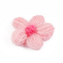 4.5cm Handmade Knitted Crochet Flowers Appliques for Card Making Scrapbooking Clothing Sewing Craft DIY Pack of 20PCS -Pink