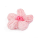 4.5cm Handmade Knitted Crochet Flowers Appliques for Card Making Scrapbooking Clothing Sewing Craft DIY Pack of 20PCS -Pink