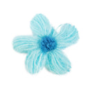 4.5cm Handmade Knitted Crochet Flowers Appliques for Card Making Scrapbooking Clothing Sewing Craft DIY Pack of 20PCS -Blue