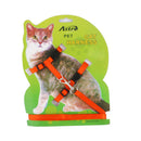 Set Of Nylon Breathable Comfortable Cat Large Adjustable I-Shaped Harness With Leash Orange