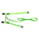 Set Of Nylon Breathable Comfortable Cat Large Adjustable I-Shaped Harness With Leash Green