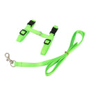 Set Of Nylon Breathable Comfortable Cat Large Adjustable I-Shaped Harness With Leash Green