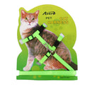 Set Of Nylon Breathable Comfortable Cat Large Adjustable I-Shaped Harness With Leash Green