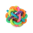 Dog Puppy Pet Knot knotted Rubber Sound Ball Bell Chewing Toy