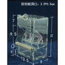 Clear Acrylic Pet Parrot Bird Automatic Cage Feeder Medium Double Hopper